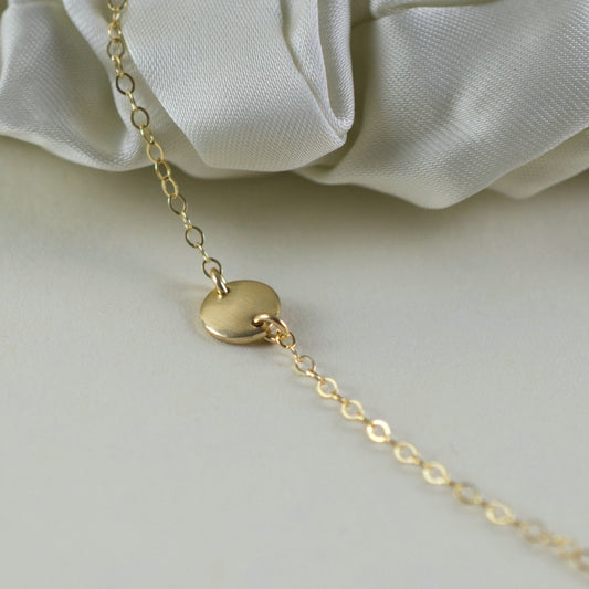 Minimalist Smooth Disc Anklet
