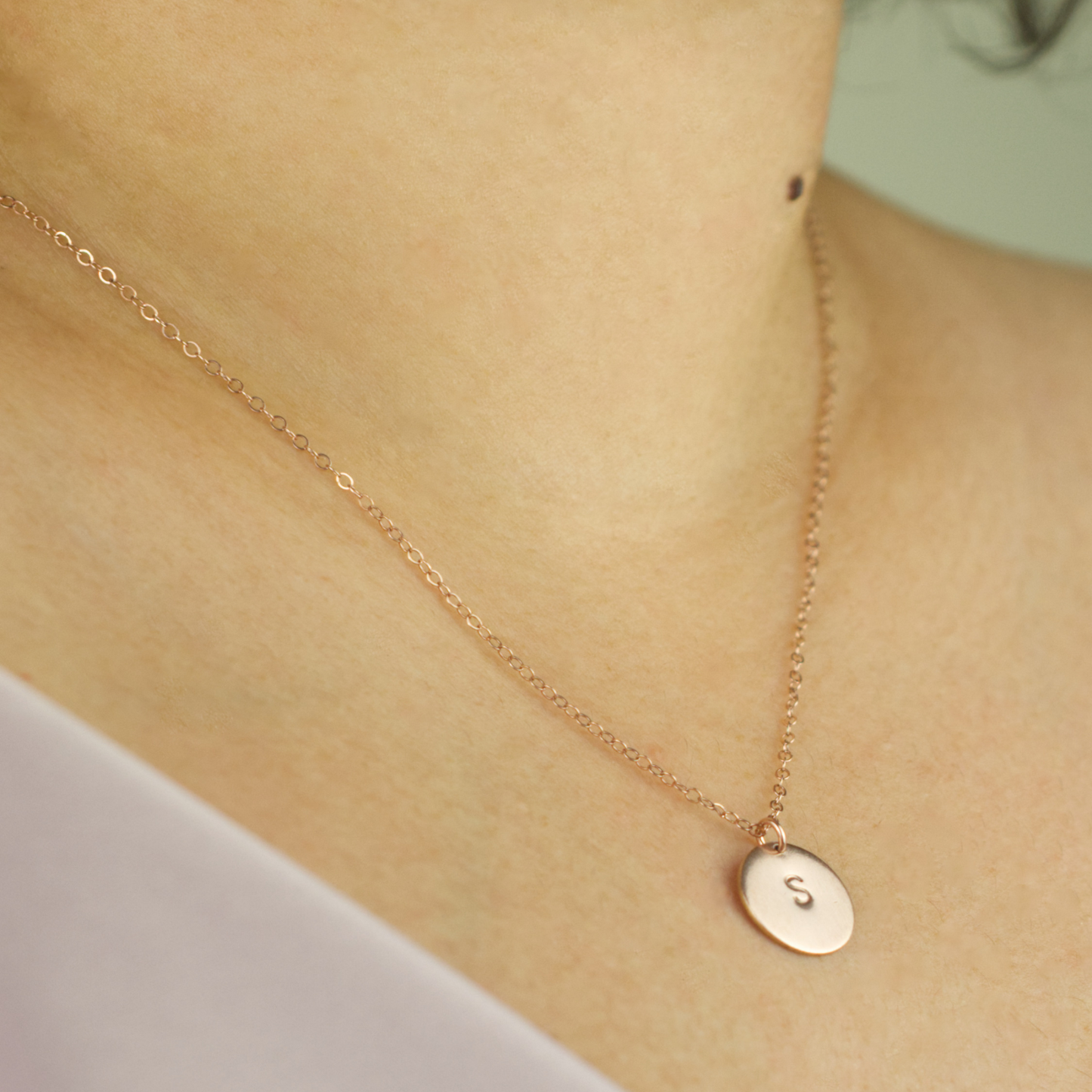 Classic Stamped Disc Necklace