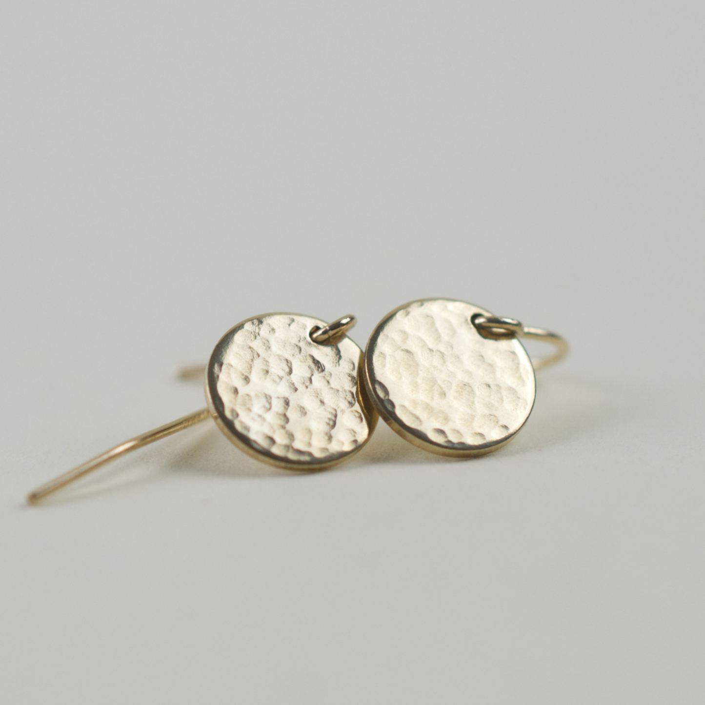 Dainty Hammered Disc Drops