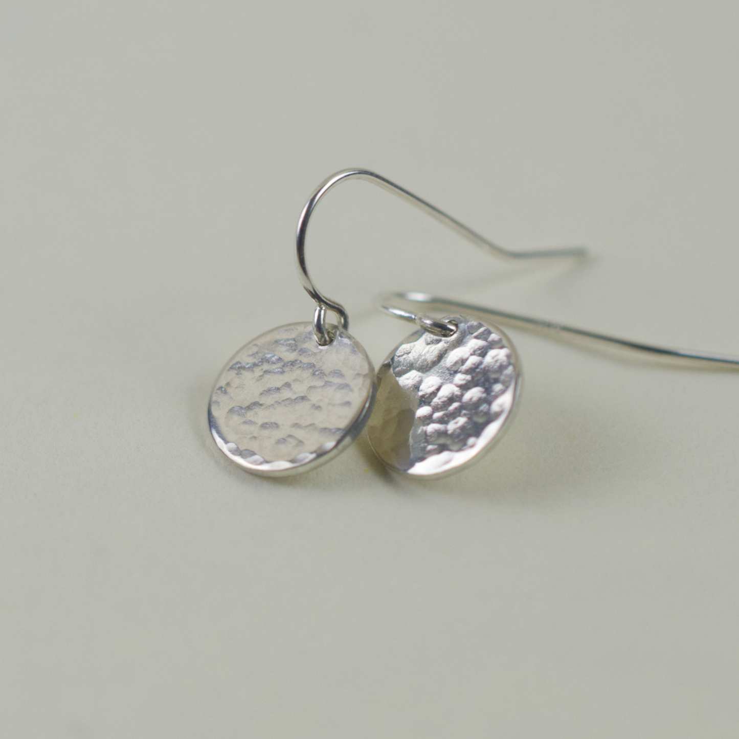 Dainty Hammered Disc Drops